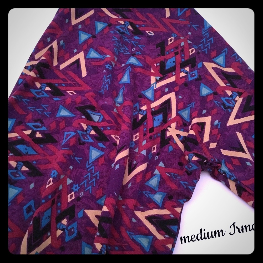Lularoe Irma Purple Aztec NWT